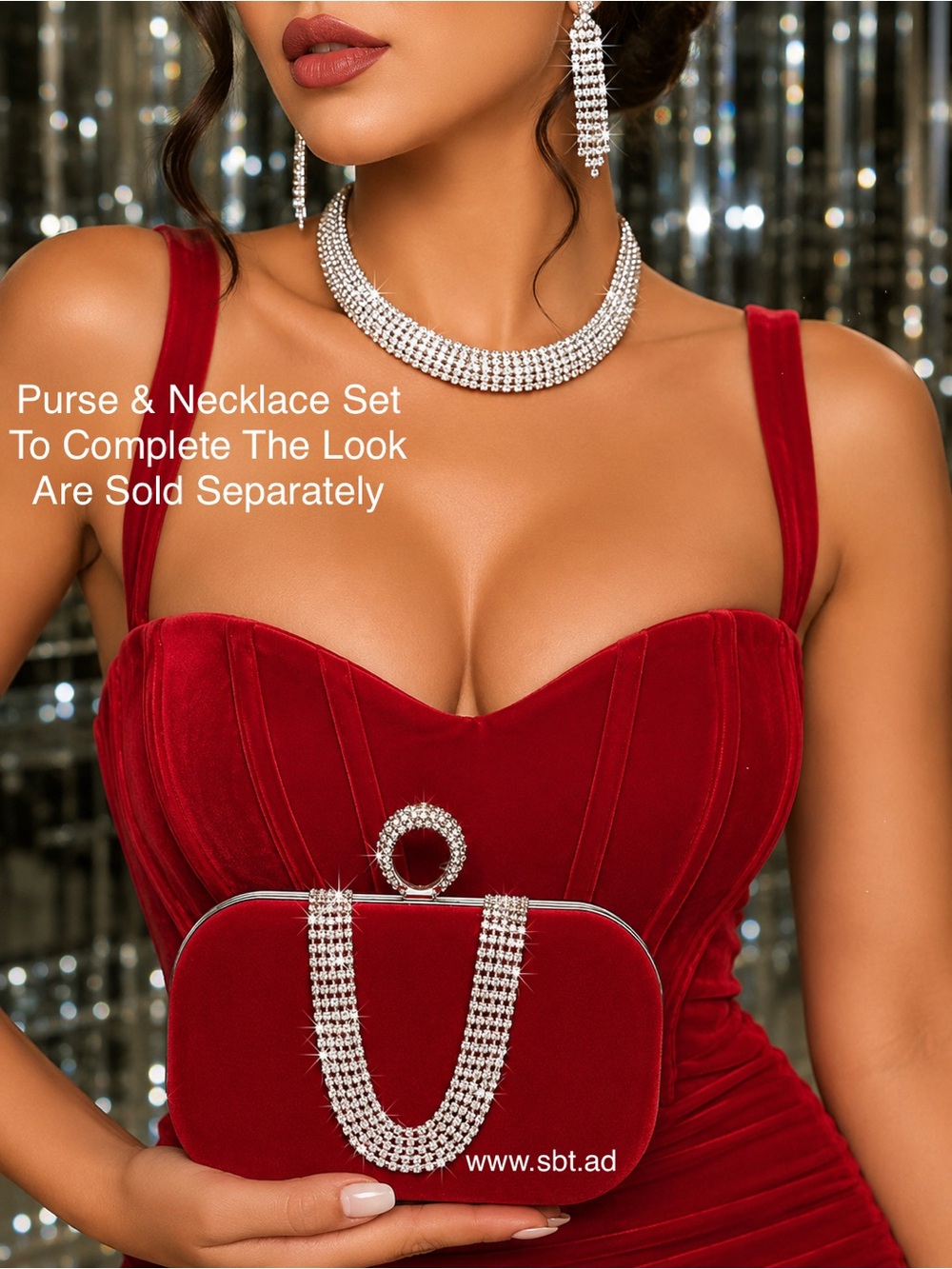 NWT Red Velvet Short Cocktail Dress Corset Style Spaghetti Straps Backless +Gift - Picture 4 of 6